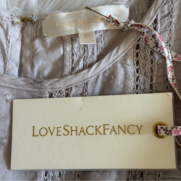 NWT LoveShackFancy Natasha Dress Washed Denim Hand Dye XS - Picture 7 of 14